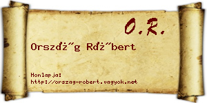 Ország Róbert névjegykártya