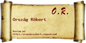 Ország Róbert névjegykártya